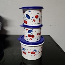 Tupperware cherry canisters