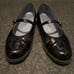 HARUTA Black Enamel Mary Jane Shoes, One-Strap Shoes