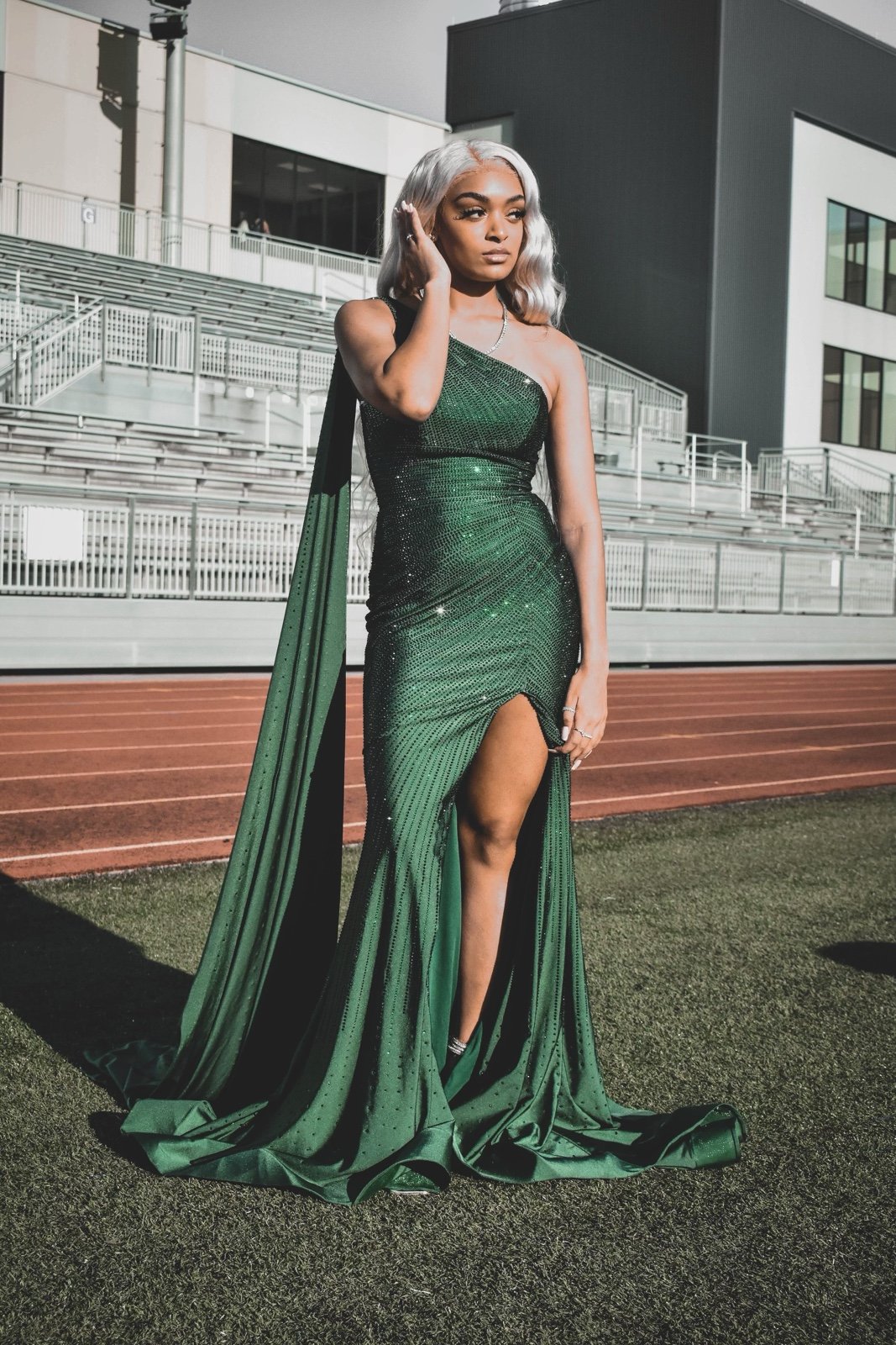 Green Sherri Hill Prom Dress