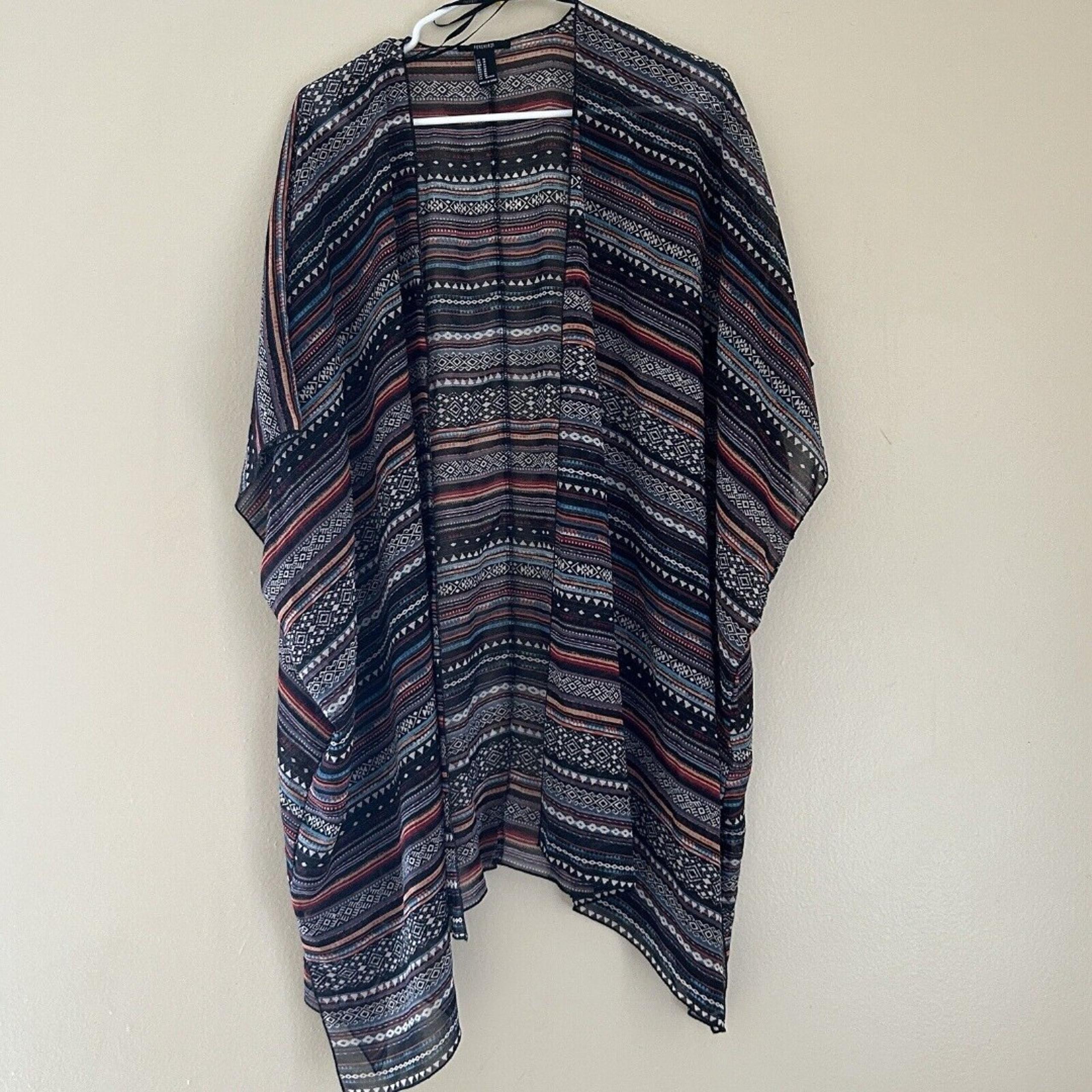 Forever 21 Womans Size Medium Beach Swimsuit Cover Up Kaftan Lightweight Boho