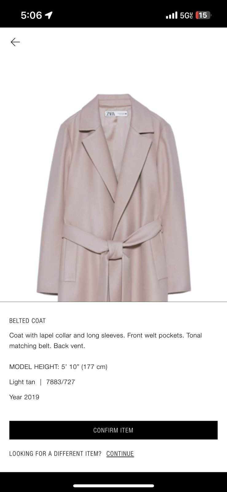 Zara Belted Coat