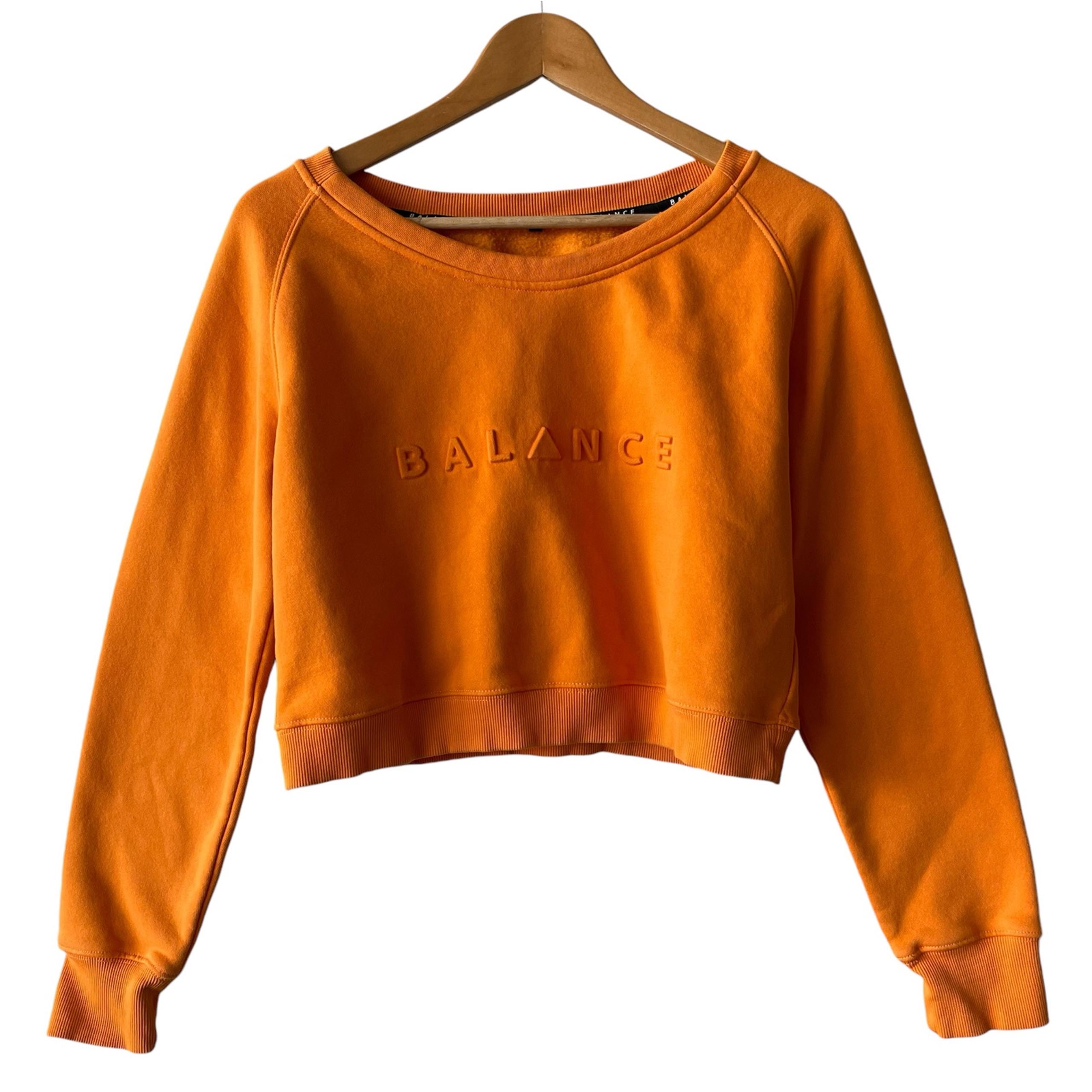 Balance Athletica Vitality Cropped Orange Sweatshirt Medium