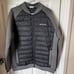 Columbia Men's Black and Gray bomber Jacket cotton sleeve puffer core coat Large
