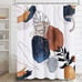 Mid Century Boho Shower Curtain Modern Shower Curtain Gold Shower Curtain, 72x72