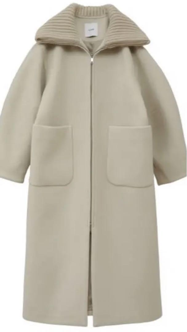 2025新作モデル RIB CLANE COLLAR COAT LONG WOOL ジャケット・アウター