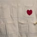 KONTEND knitted vestChic Cream Sleeveless Sweater with Red Heart size large
