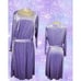 Torrid 0 Lilac Purple Dot Accent Velvet Boatneck Tie Belt Long Sleeve Midi Dress