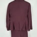 New JOHN MEYER 2PC Burgundy Plaid Polyester Lined Sz 8 Skirt Suit S6
