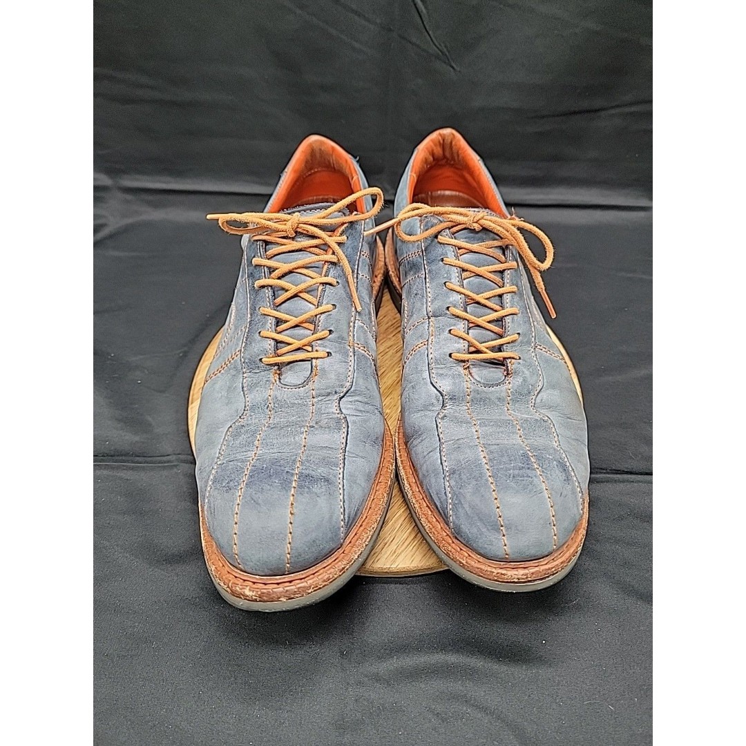 Men’s Allen Edmonds Voyager Blue Orange Oxford Leather Dress casual Shoes 11D