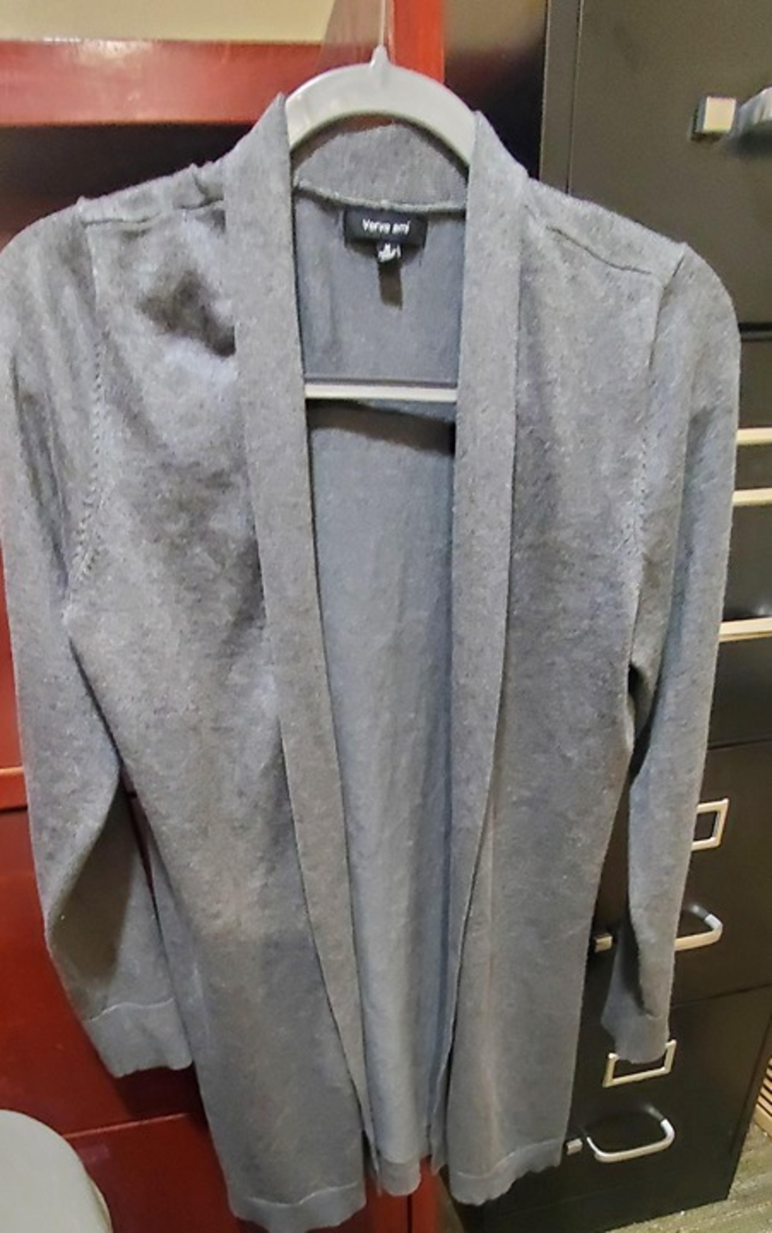 Verve Ami Women's Cardigan Sweater Medium Gray Knit-01b15