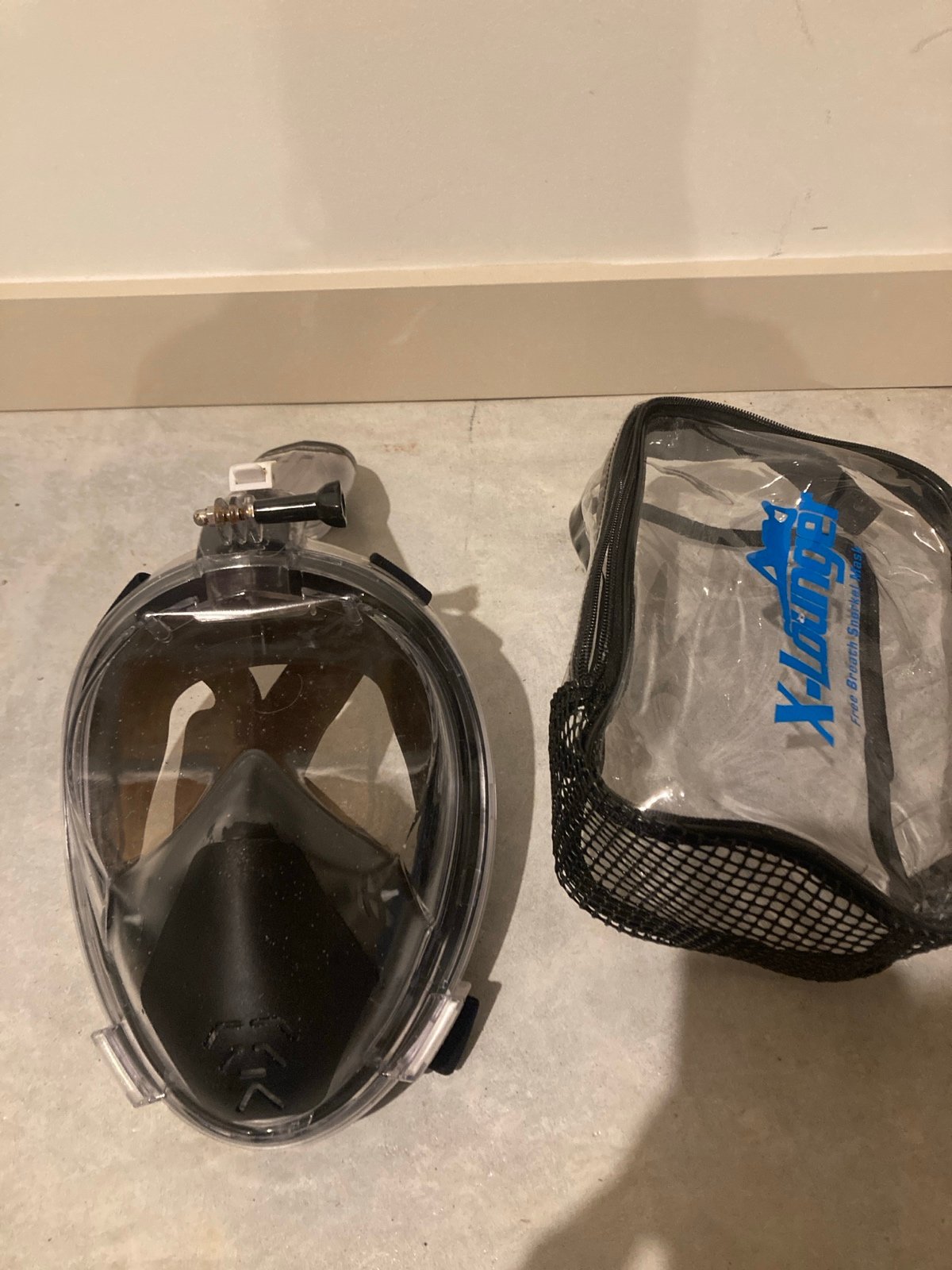 New full face snorkel, 180 panoramic view and case