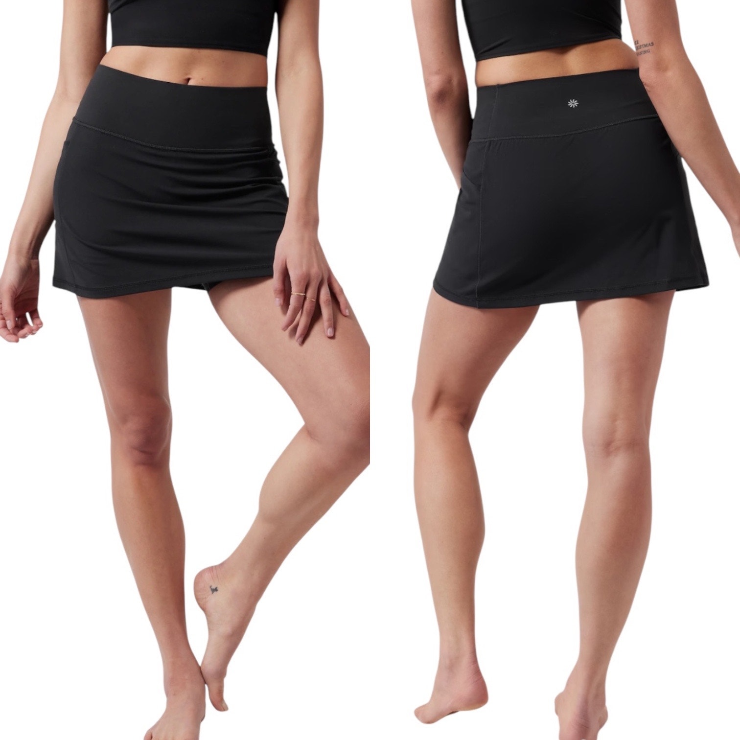Athleta Salutation Stash High Rise 141/2 Skort Black Size Large