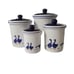 VTG Rosenthal Netter Italy Cookie Jar Lidded Canister Blue Geese Goose Farmhouse