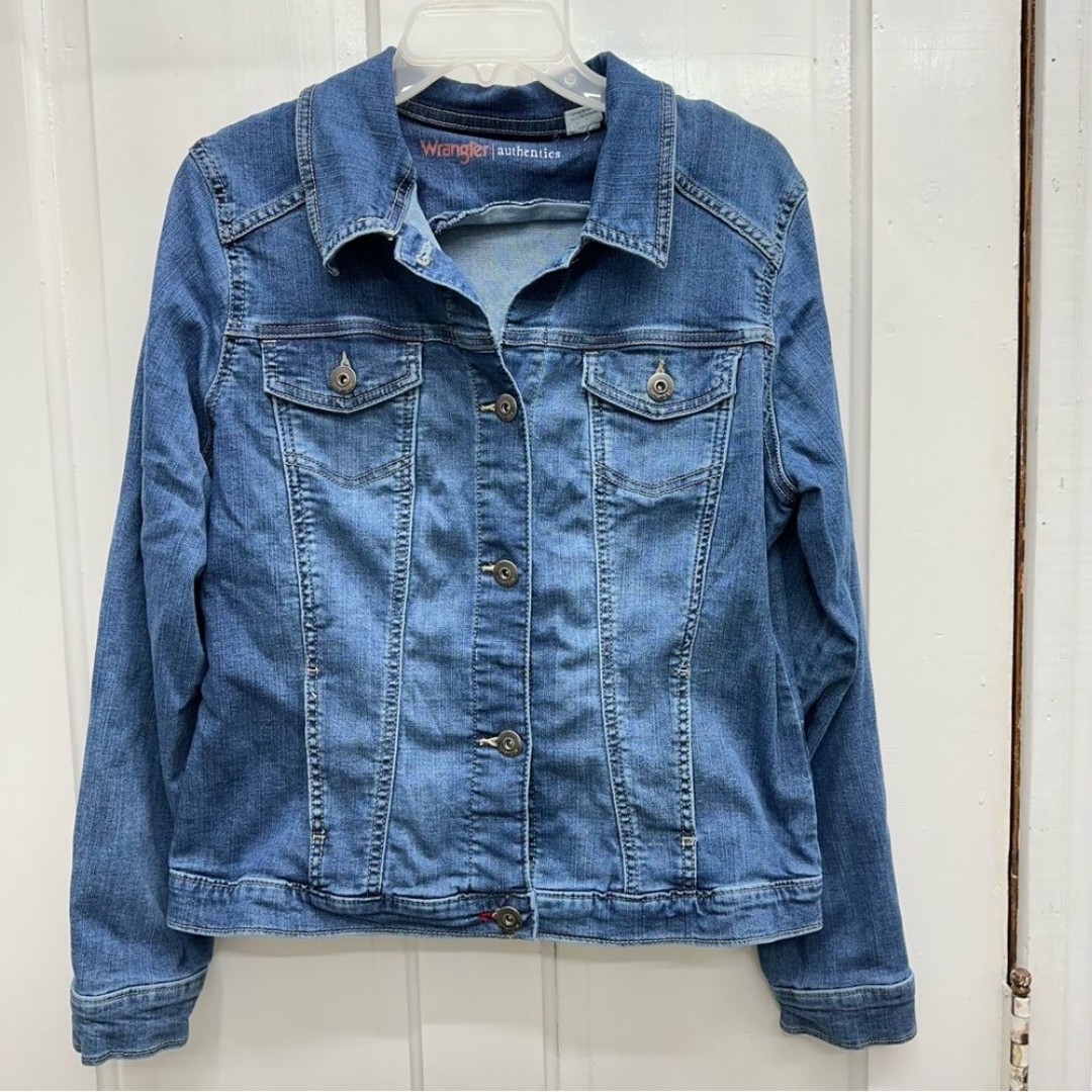 Wrangler wester wear denim jean jacket women's large