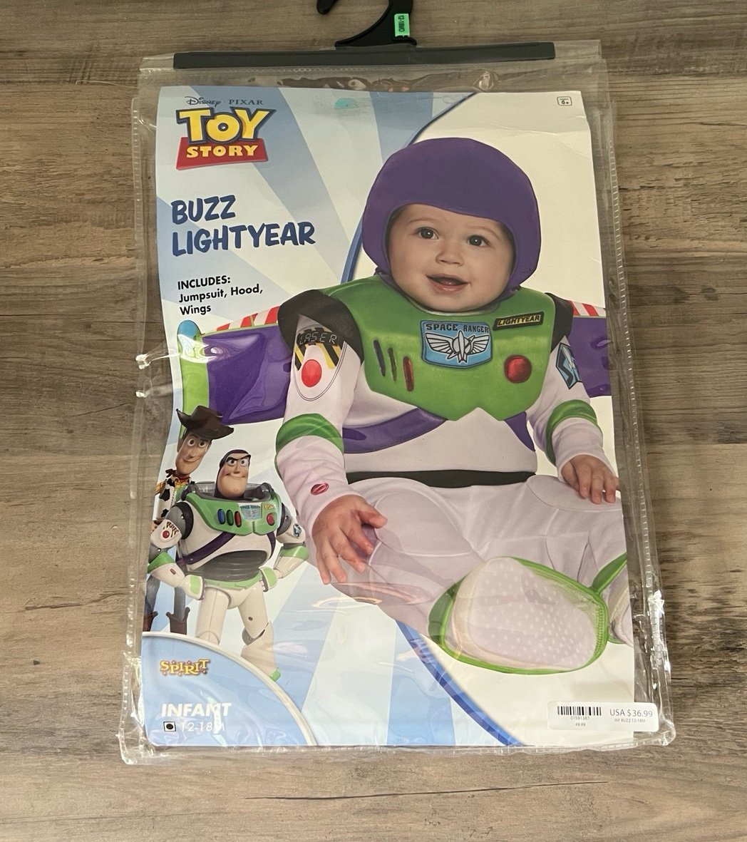Toy Story Buzz Lightyear Space Ranger Costume - size 12-18 m