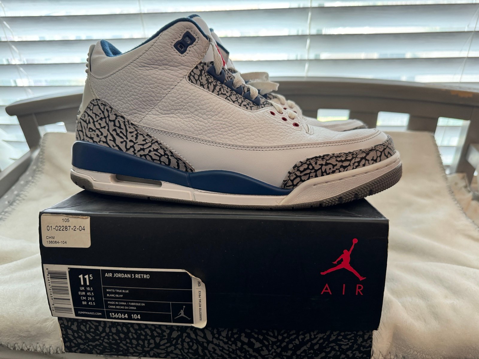 Retro Air Jordan “True Blue” size 11.5
