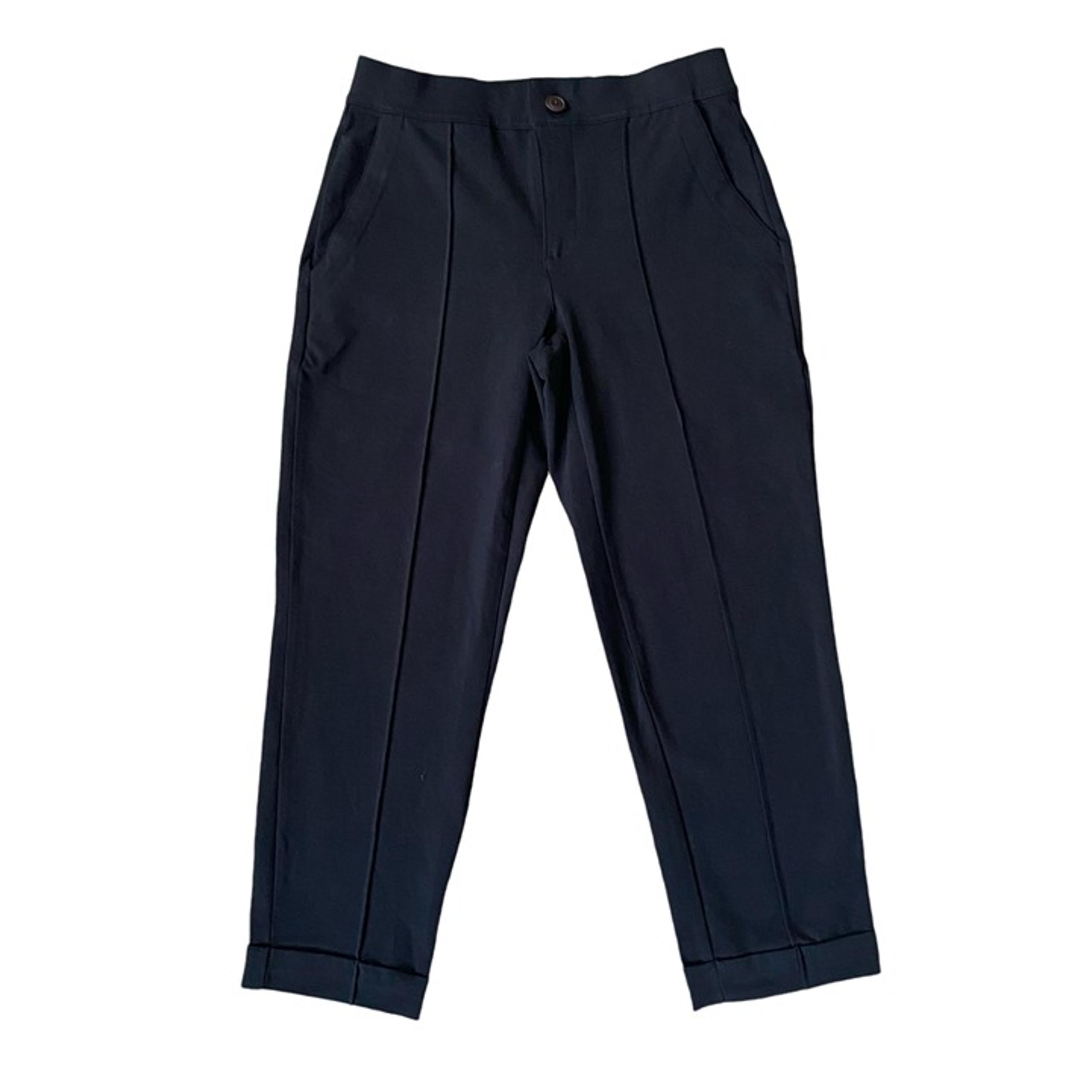 Lands End women's XS 2-4 black high rise straight cuffed leg sport knit stretchy