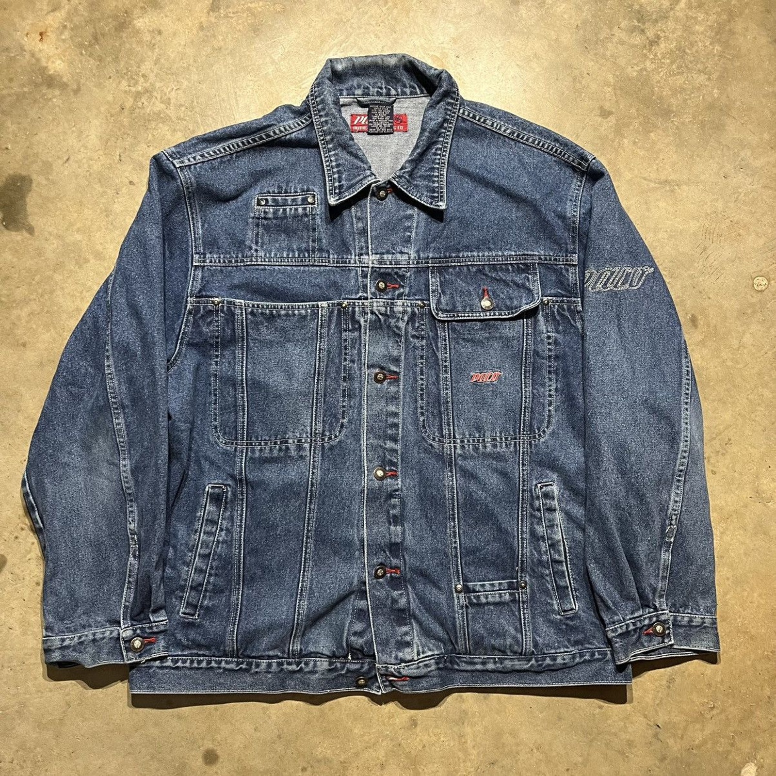 Vintage Y2k Paco Boxy Dark Wash Jean Denim Jacket