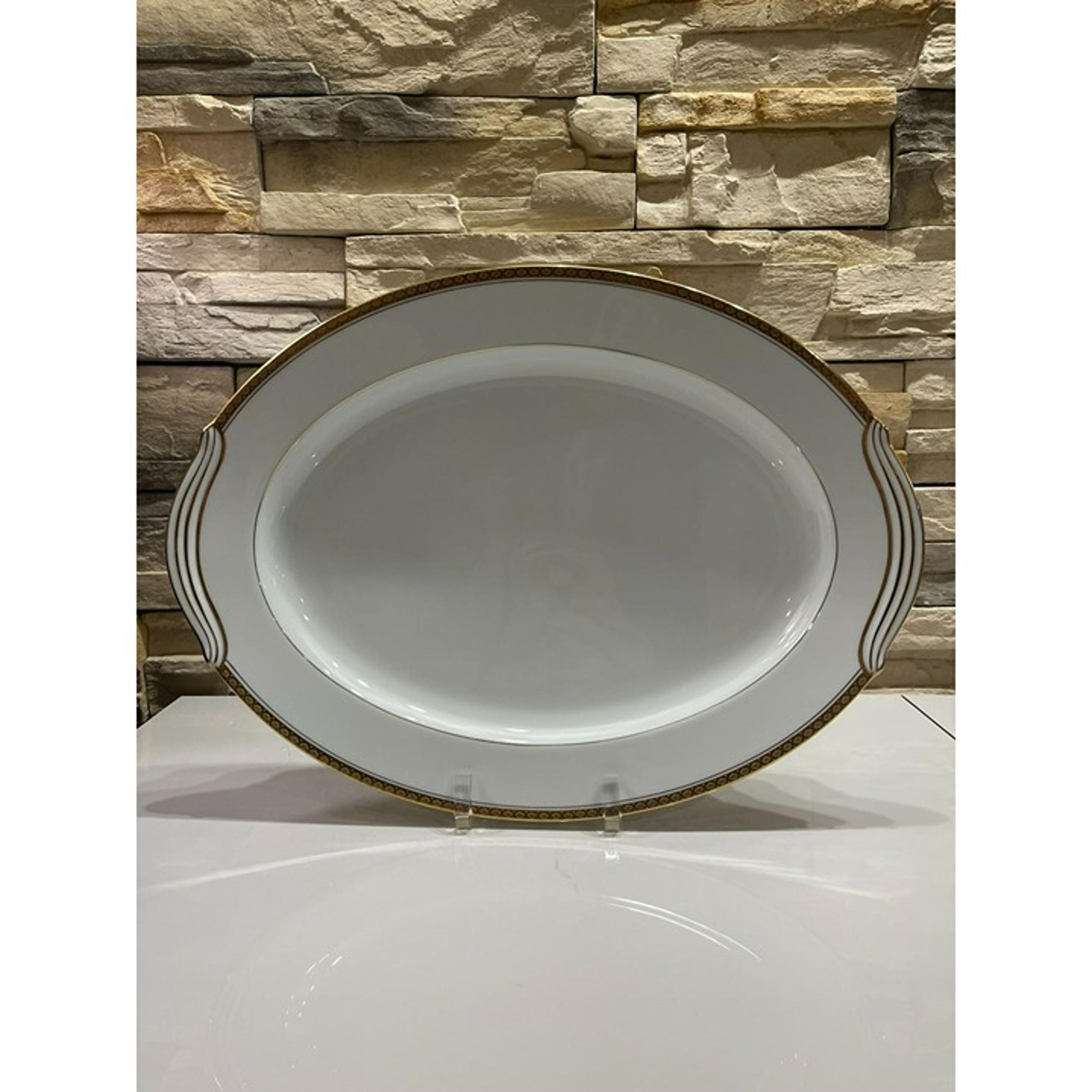 NORITAKE FINE CHINA LARGE OVAL SERVING PLATTER 16 1/4" RICHMOND PATTERN 6124 EUC