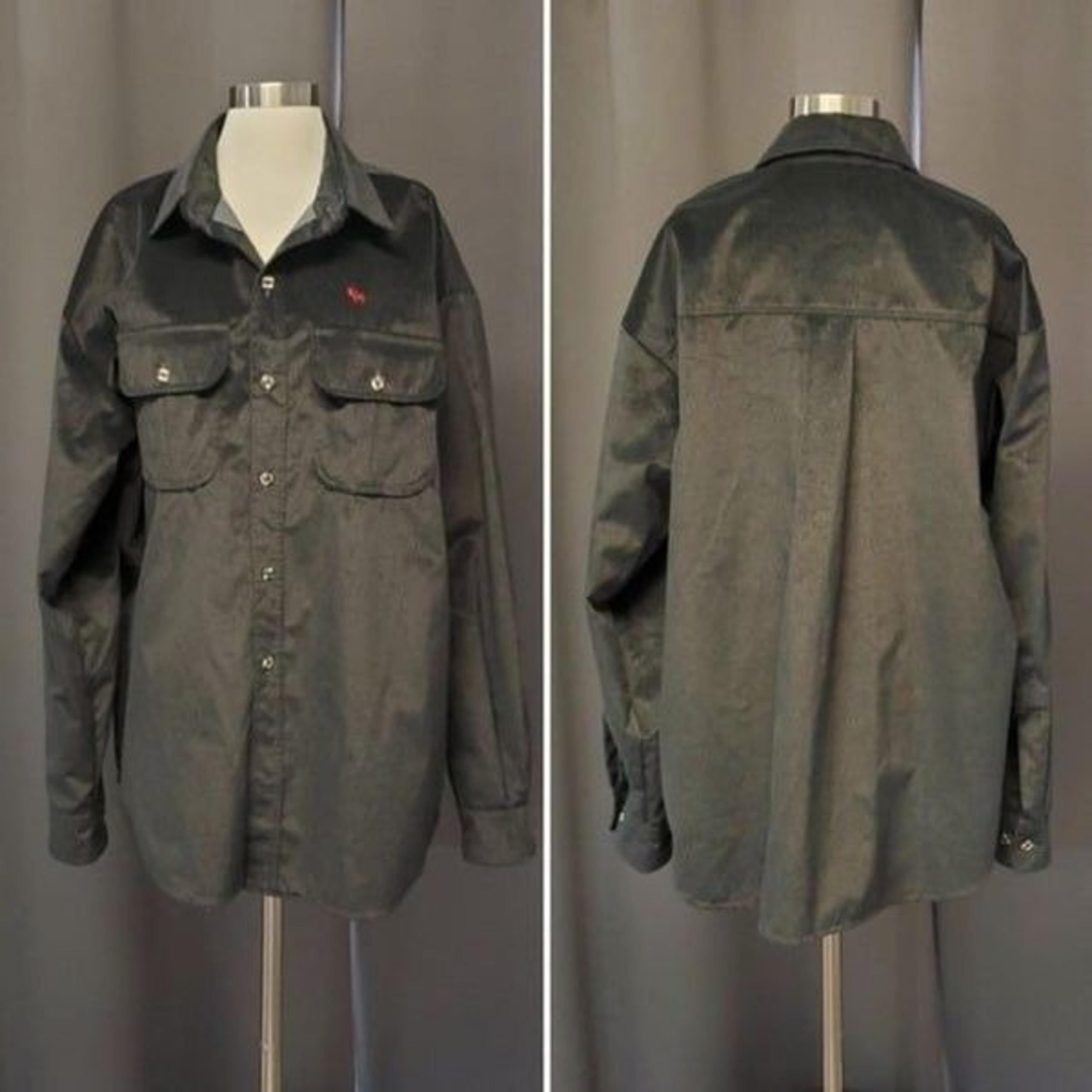 Vintage Gary Nesse Brushpopper Nylon Button Up Light Shirt Jacket Shacket XXL