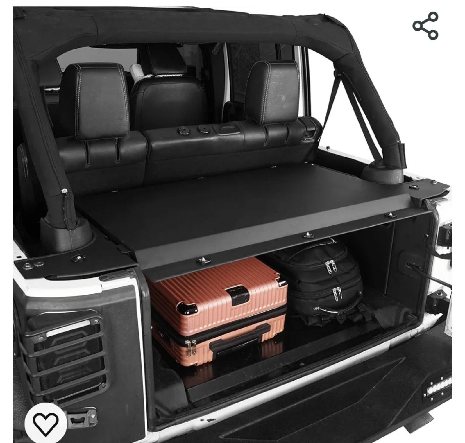 Hooke Road for Jeep Cargo Trunk Cover