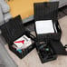 Woven Storage Basket Box Wicker Hamper Stackable Bin Set of 3 Black