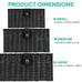 Woven Storage Basket Box Wicker Hamper Stackable Bin Set of 3 Black