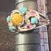 Vintage Sterling Silver tiger eye cocktail ring