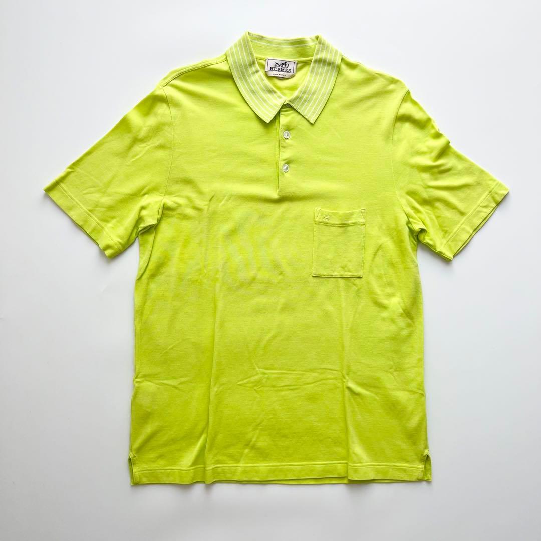 HERMES Hermes Polo Shirt Short Sleeve Green A761