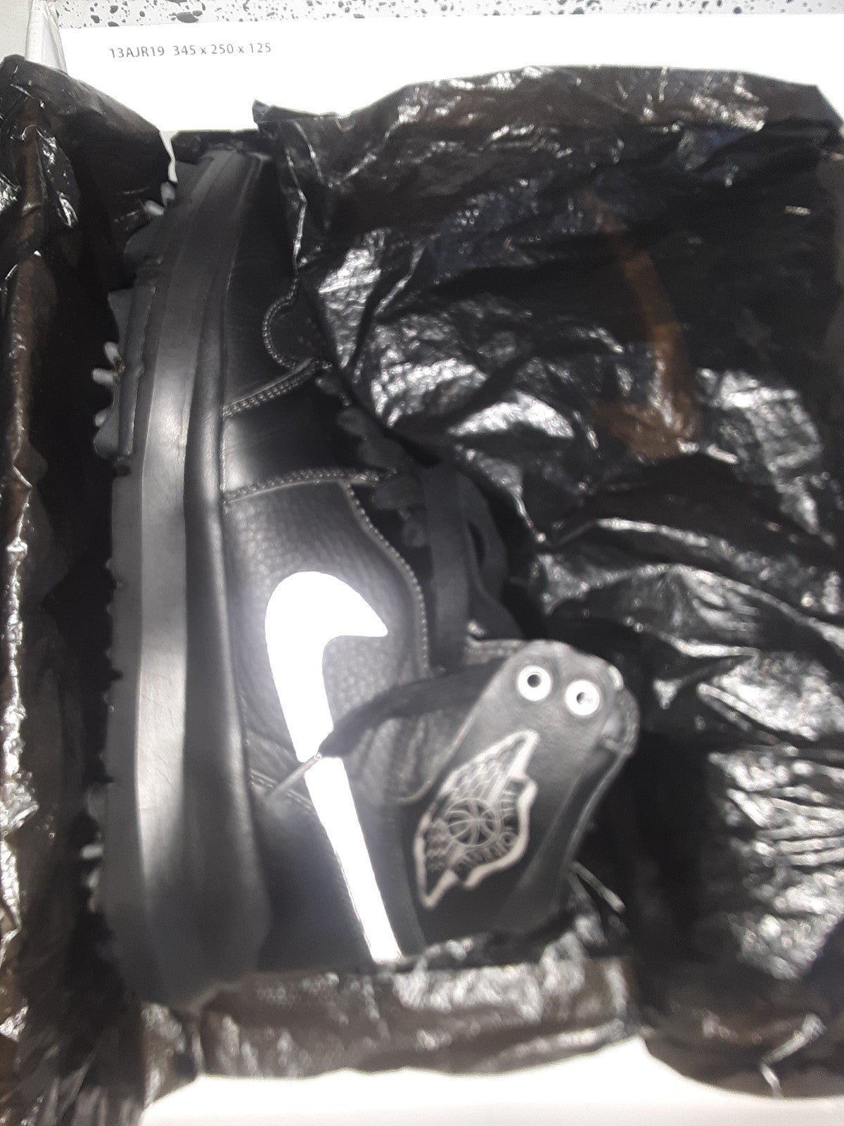 Air Jordan 1 Triple Black Golf shoe