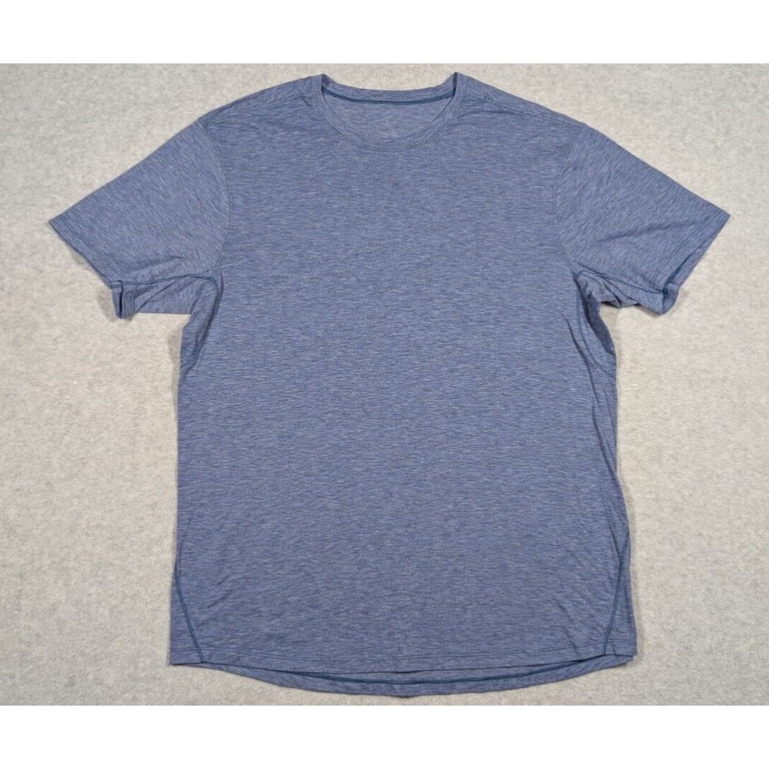 Lululemon Men Shirt Large Crewneck Heather Short Sleeve Performance Athletic