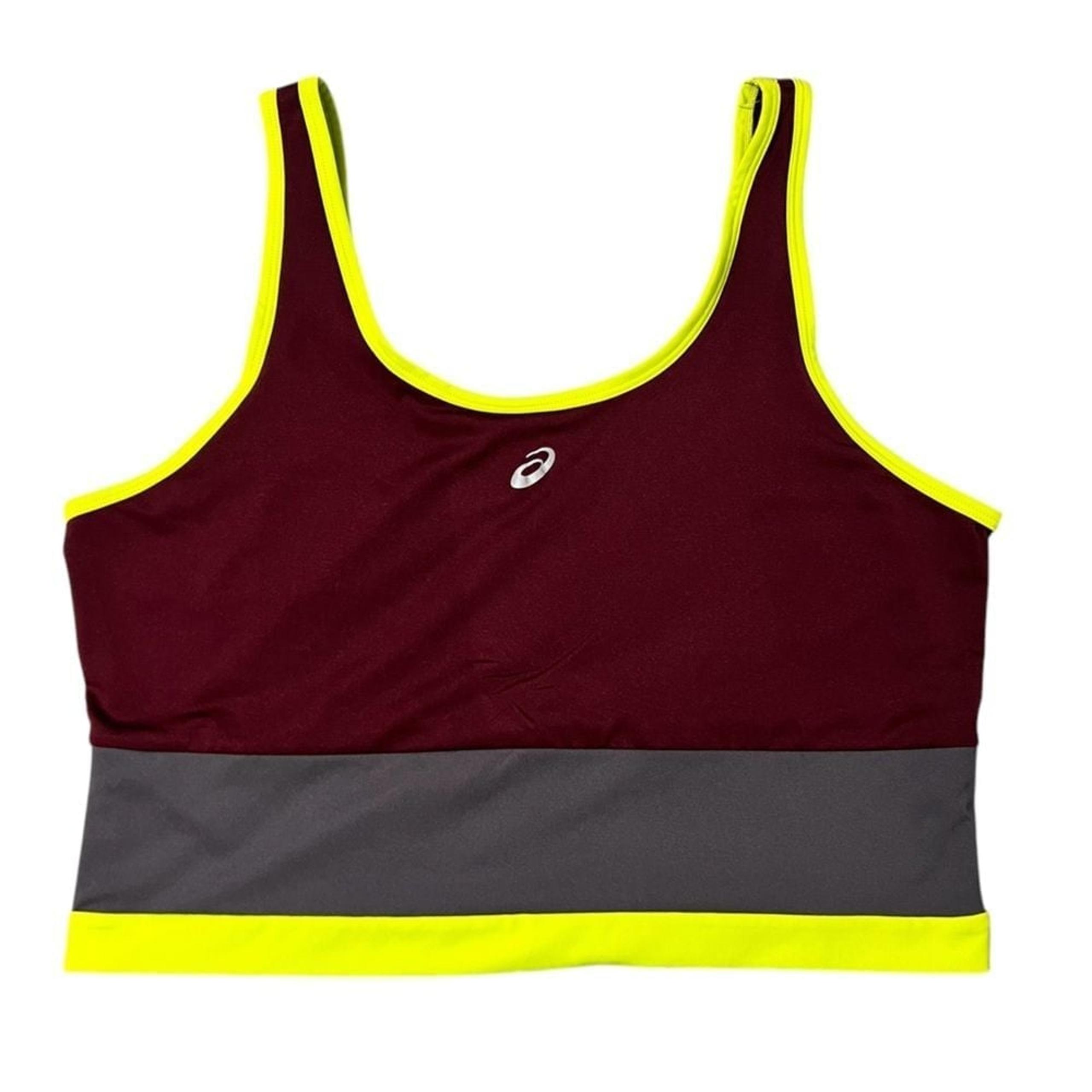 ASICS Women's new strong repurposed tank top workout athletic burgundy Medium