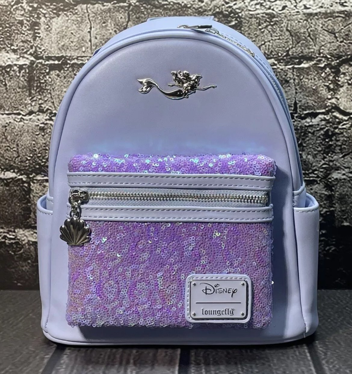Loungefly Little Mermaid Ariel Sequins Mini Backpack Under the Sea