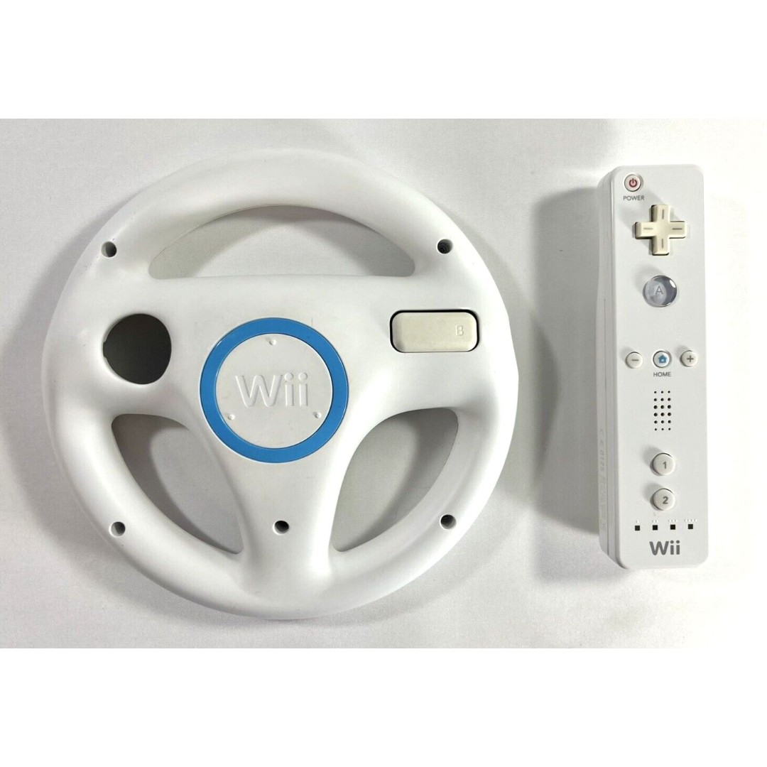 OEM Wii Mario Kart Racing Steering Wheel Wii Remote Tested