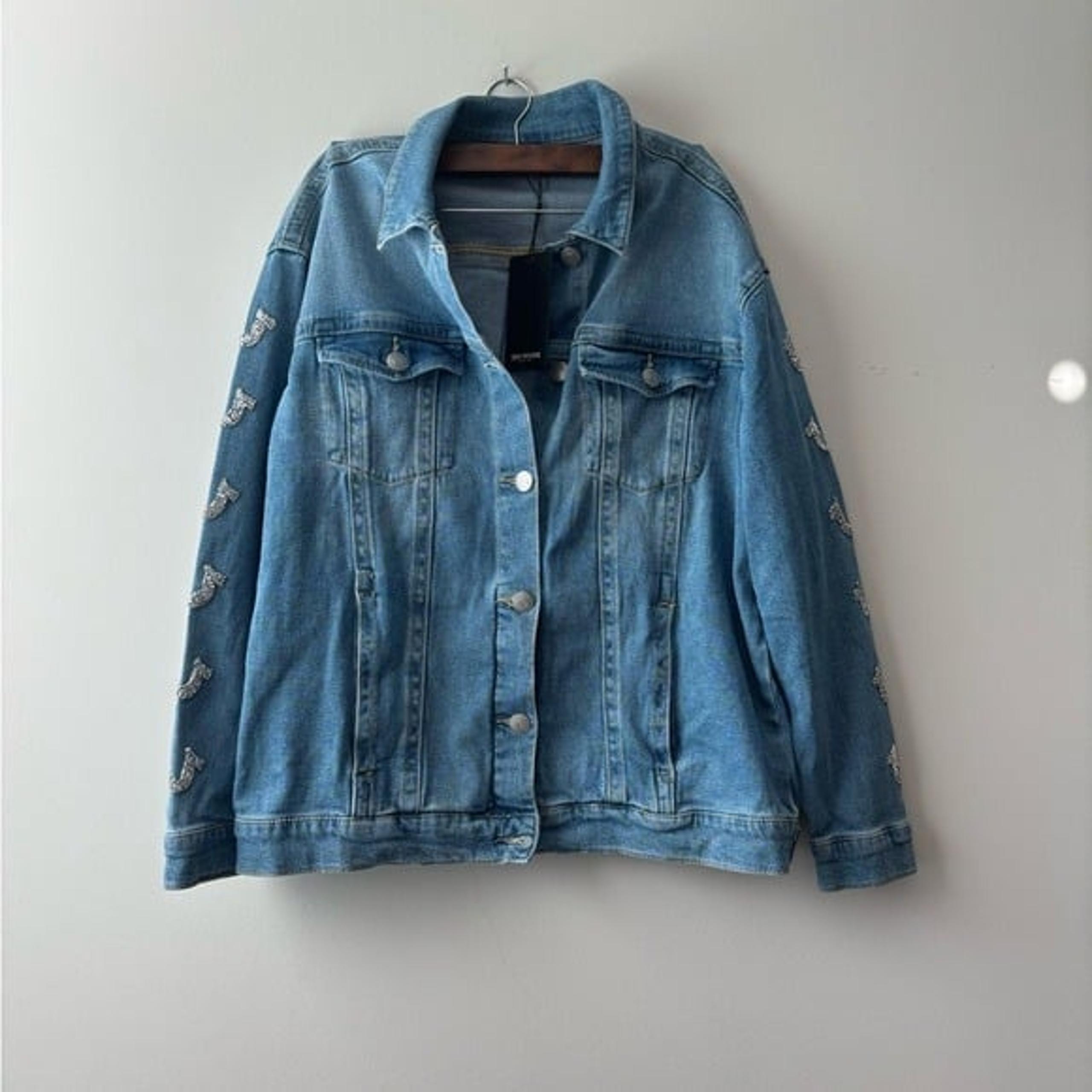 NWT True Religions women's jean jacket size L