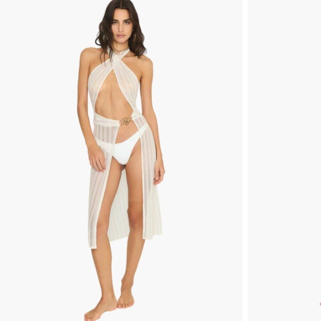 BNWT - BEACH BUNNY SADDIE MIDI DRESS SWIM COVERUP - LARGE