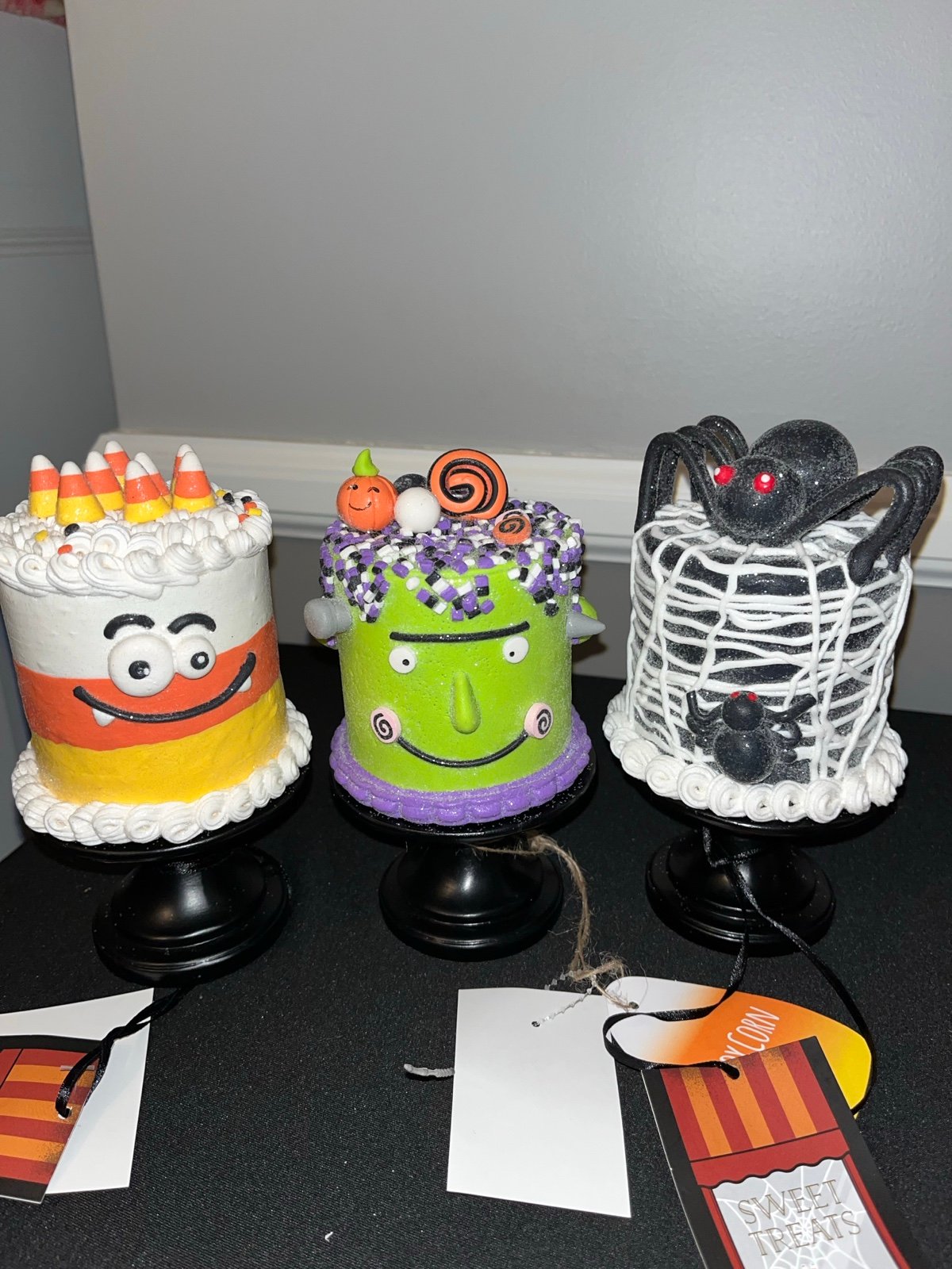 Candy Corn Lane and Sweet Treats Halloween Viral Mini  Cakes Set of 3