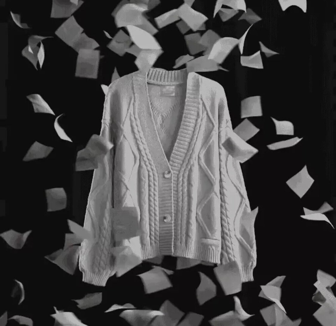 BRAND NEW Taylor Swift Tortured Poets Department Gray Cardigan M/L -IN HAND