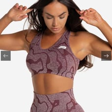 Sustainable Seamless Sports Bra Burgundy