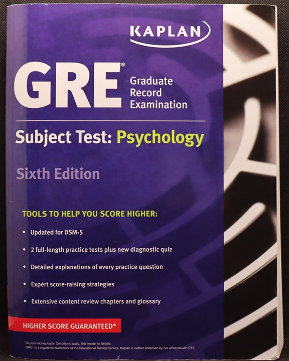 GRE Subject Test: Psychology (Kaplan Test Prep) 6E 2016 Paperback 9781506209357