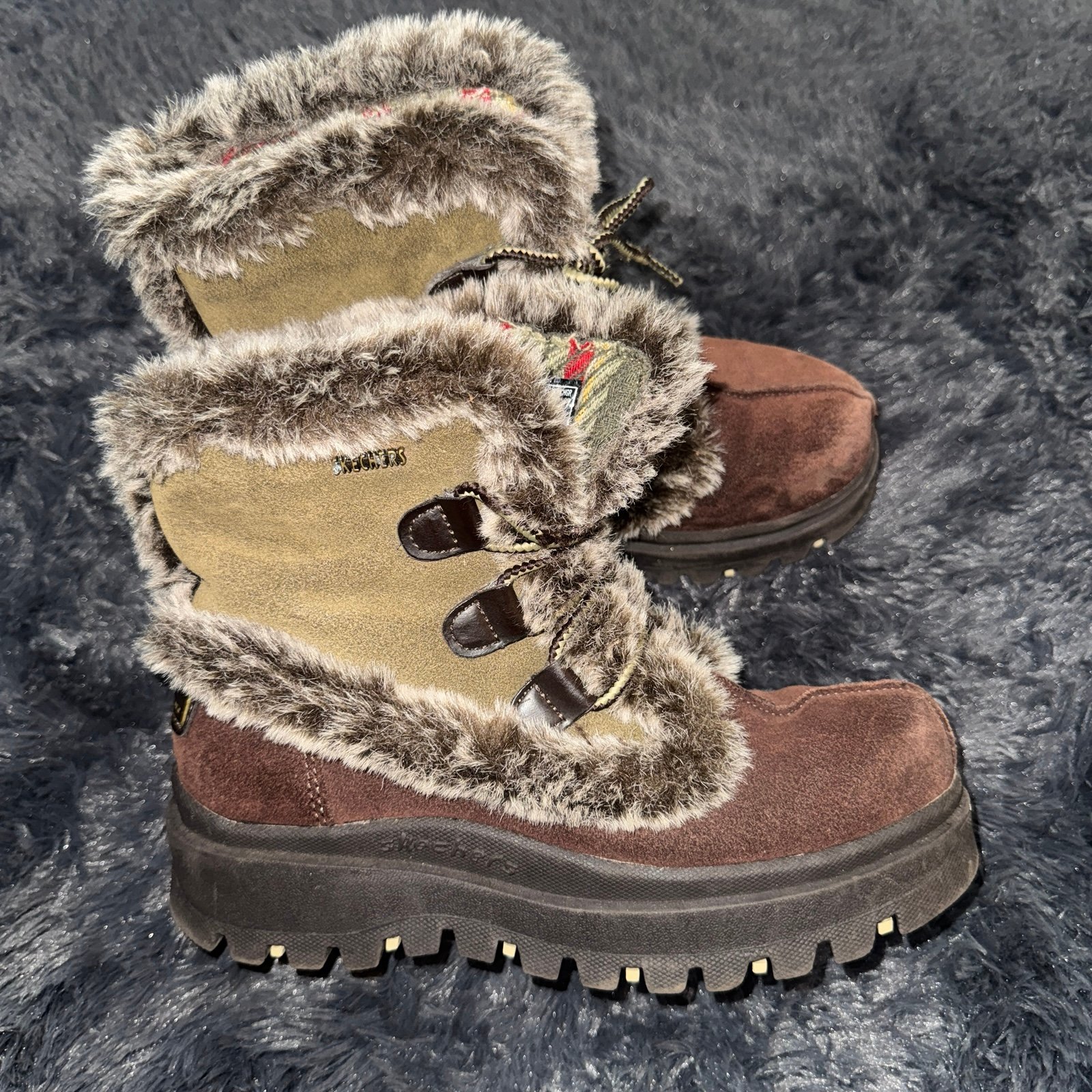 Skechers Jammers Boots Vintage 90s Chunky Platform Goth Womens Size 6 VERY RARE!