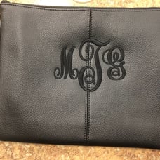 Mud Pie Leather Clutch W Tassel Initials monogram for you