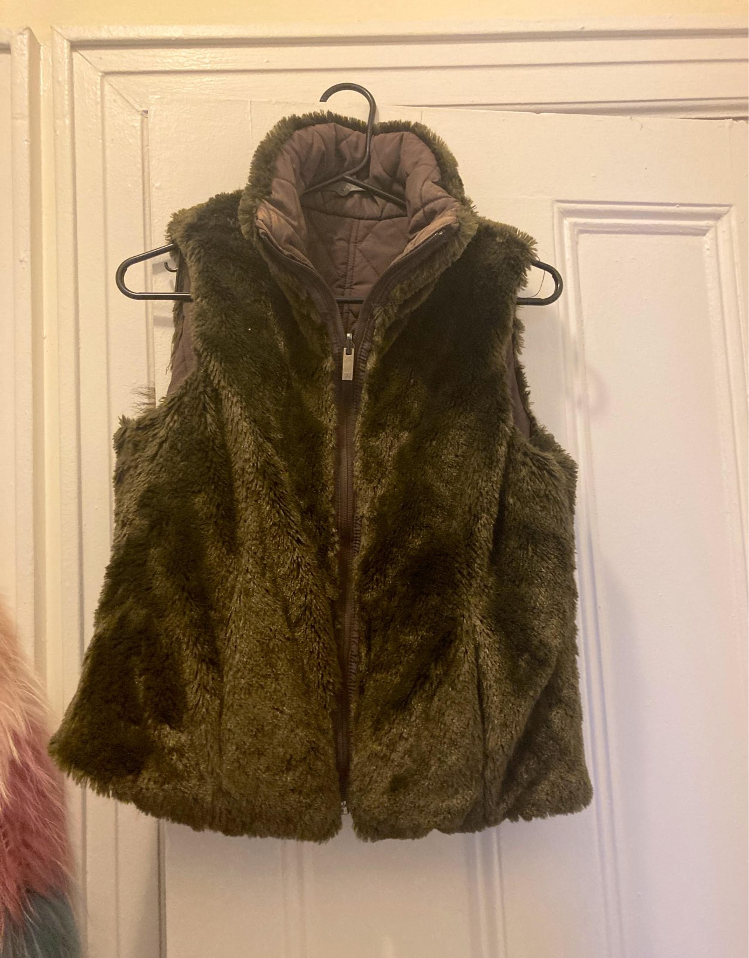 Brown Faux Fur Vest