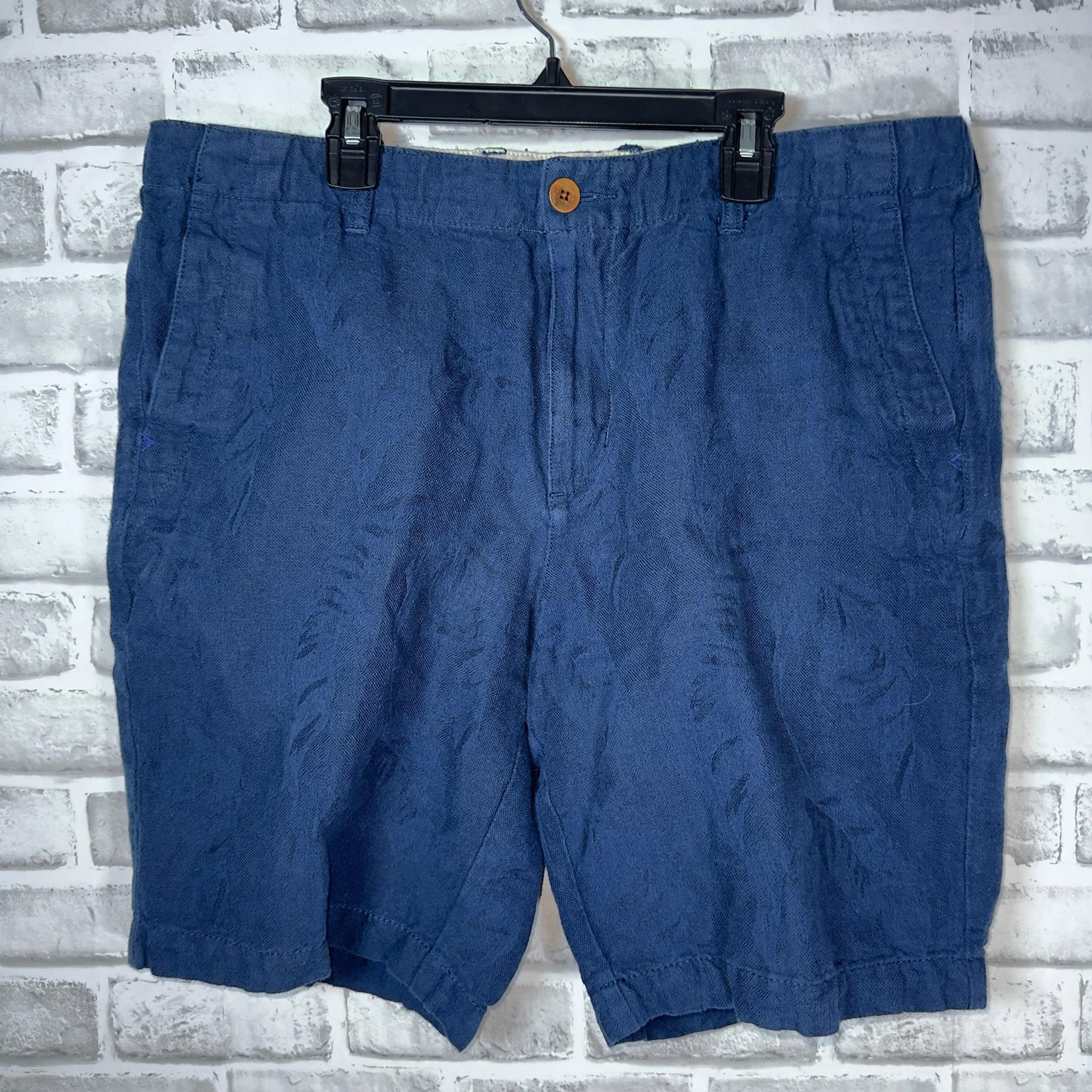 Tommy Bahama Linen Blend Blue Casual Shorts Mens Size L