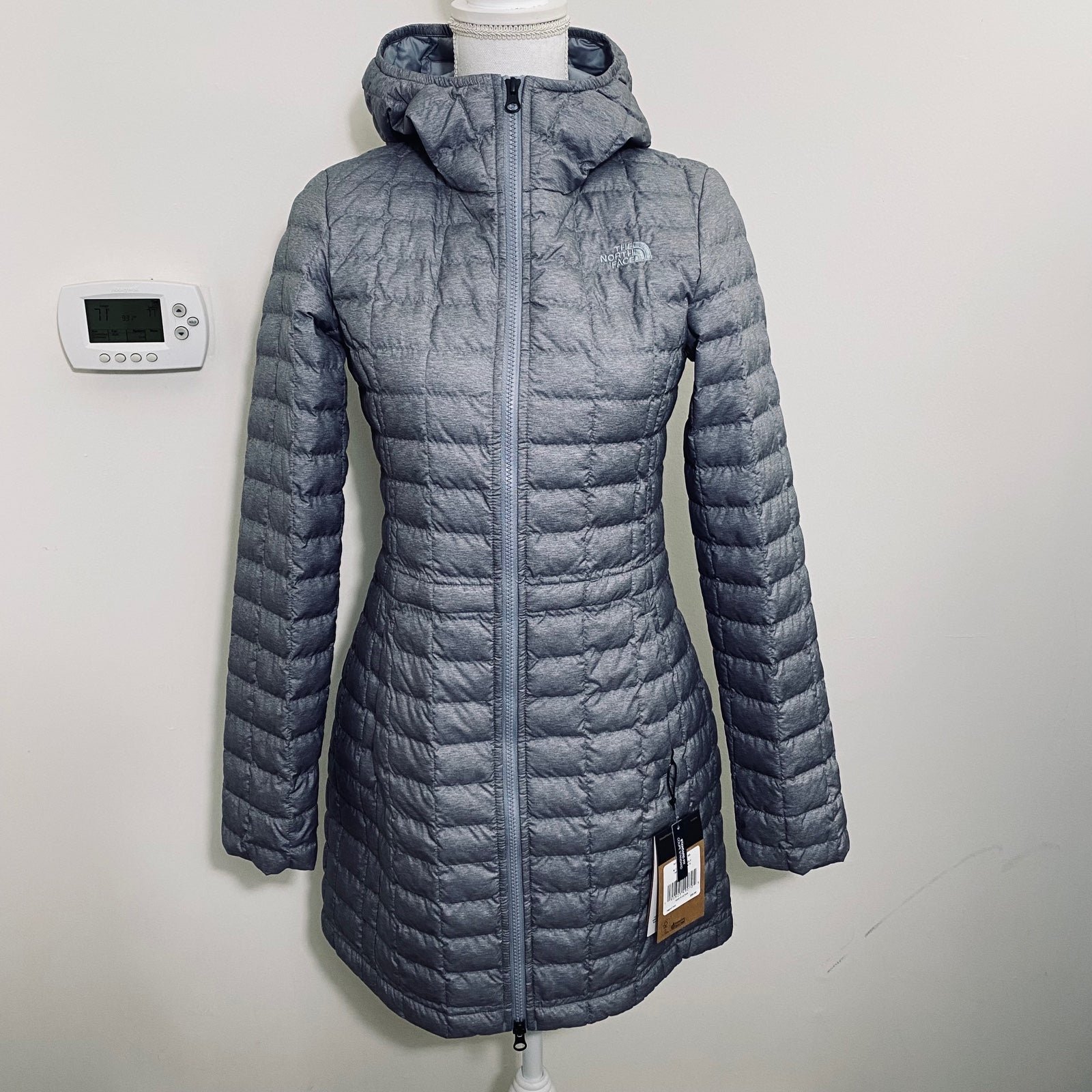 The North Face Women's Thermoball Eco Parka 2 Coat TNF Grey Heather Sz XS NEW