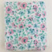 VTG 70's WESTPOINT STEVENS PANSY FLOWER COTTON BLEND FLAT SHEET QUEEN Pink Blue