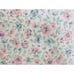 VTG 70's WESTPOINT STEVENS PANSY FLOWER COTTON BLEND FLAT SHEET QUEEN Pink Blue