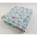 VTG 70's WESTPOINT STEVENS PANSY FLOWER COTTON BLEND FLAT SHEET QUEEN Pink Blue