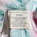 VTG 70's WESTPOINT STEVENS PANSY FLOWER COTTON BLEND FLAT SHEET QUEEN Pink Blue
