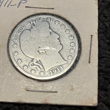 1911 (P) Barber Half Dollar 90% Silver Very Good VG See Pics K764